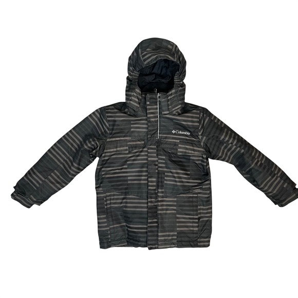 Columbia Other - Columbia Interchange‎ Kids Snow Jacket Size XS 6 7 Black Stripe Outgrow System
